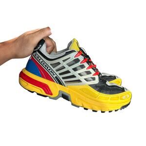 Salomon ACS Pro Yellow Red Sneakers Shoes Mens 9